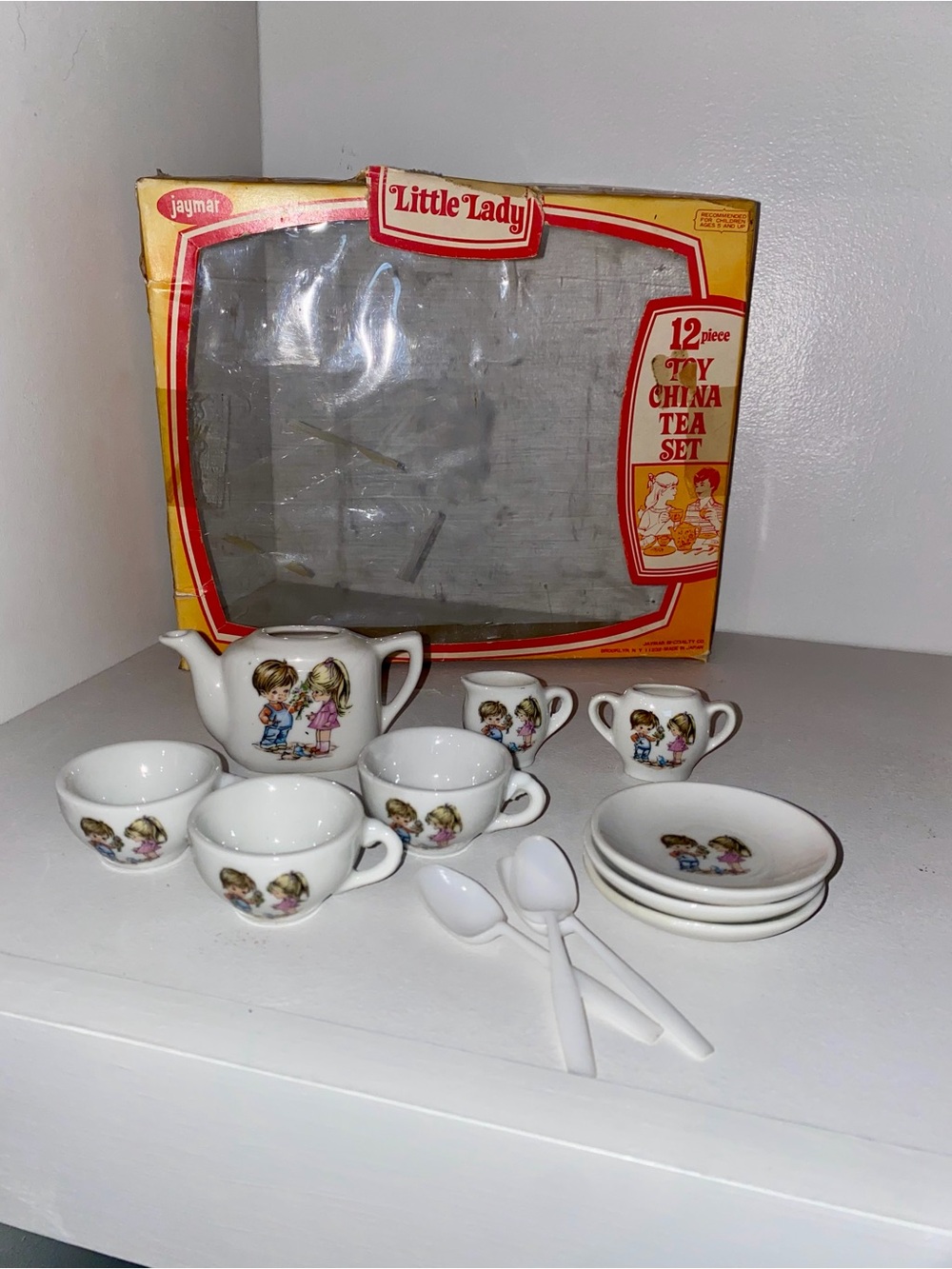 Vintage Jaymar "Little Lady" 12-Piece Toy China Tea Set – Made in Japan